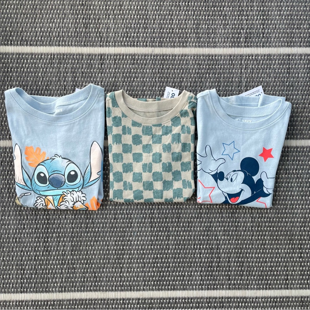 Bundle of 3 Shirts - Mickey / Stitch / Checkered